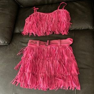 Pink Fringe & Sparkling Set!